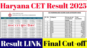 haryana cat result 2025